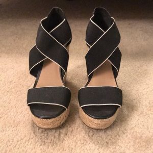 Wedges - worn only once - size 8